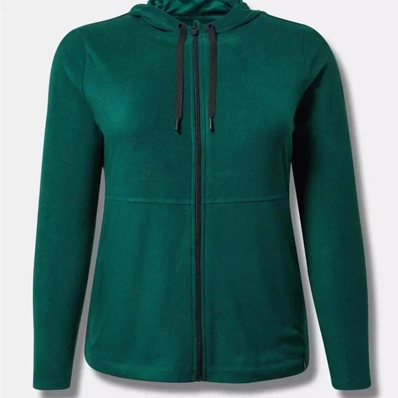 Torrid Happy Camper Teal Zip-Up Hoodie 1X - Picture 1 of 3